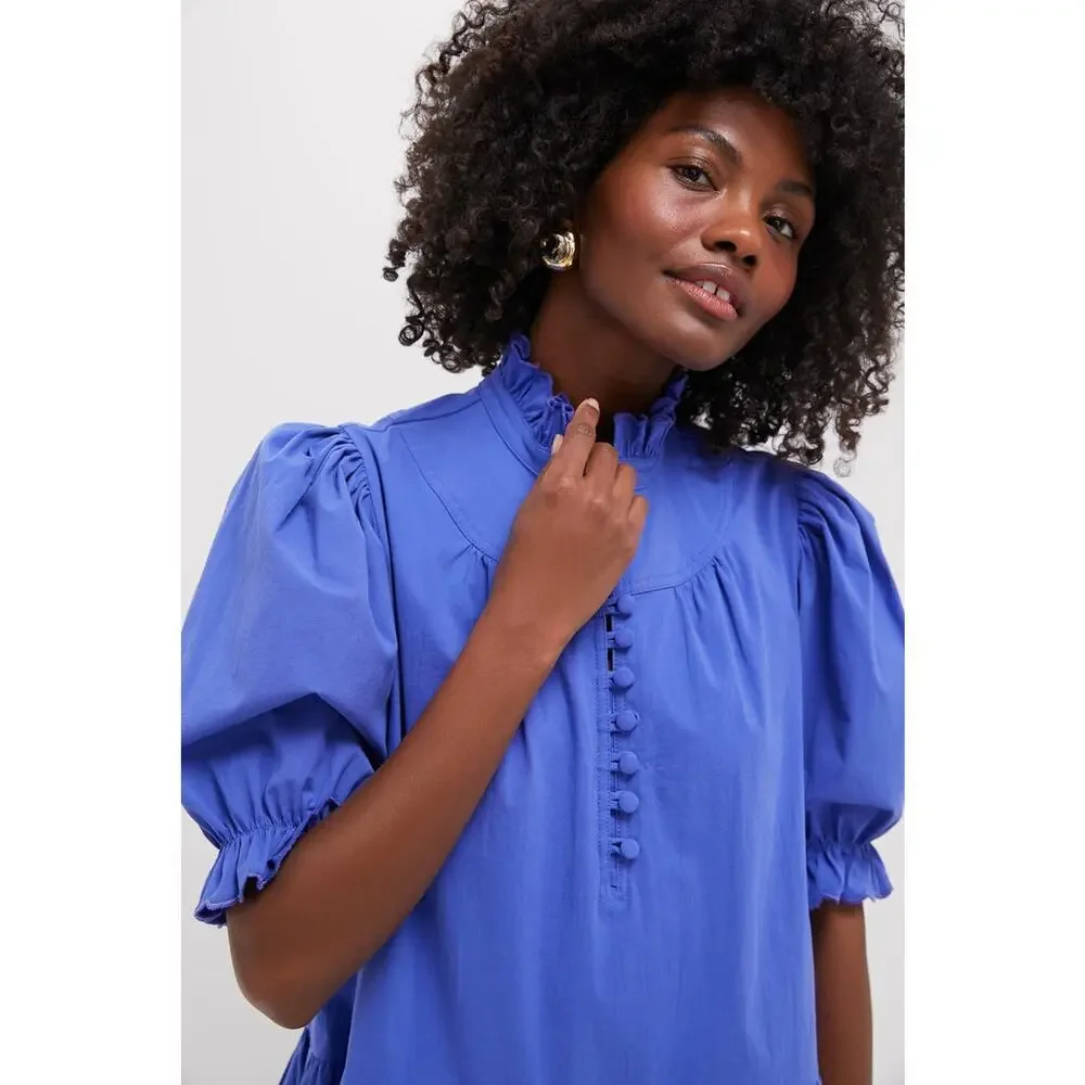 POMANDER PLACE Azure Blue Selena Mini Dress Size L NWT Retail $148 Tuckernuck - Picture 6 of 8